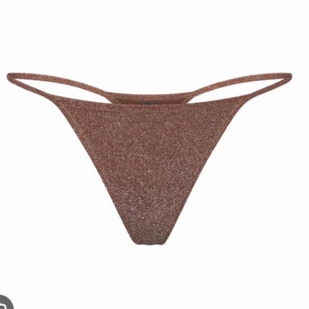 SKIMS swim glitter thong M